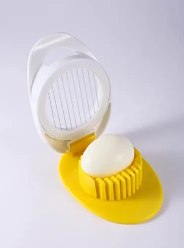 Stainless Steel Wire Egg Slicer, Slice Boiled Eggs Preserved Eggs Hams Bananas Effectively (Yellow)