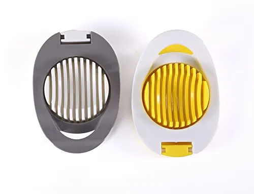 Stainless Steel Wire Egg Slicer, Slice Boiled Eggs Preserved Eggs Hams Bananas Effectively (Yellow)