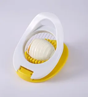 Stainless Steel Wire Egg Slicer, Slice Boiled Eggs Preserved Eggs Hams Bananas Effectively (Yellow)