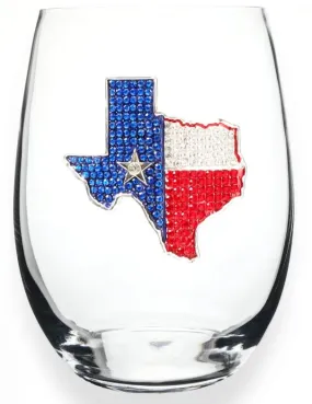 Texas Stemless Wine Glass