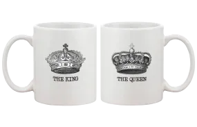 The King and Queen Couple Mugs - His and Hers Matching Coffee Mug Cup Gift