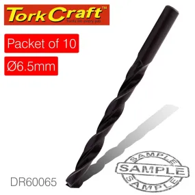 TORK CRAFT DRILL BIT HSS STANDARD 6.5MM PACKET OF 10 DR60065