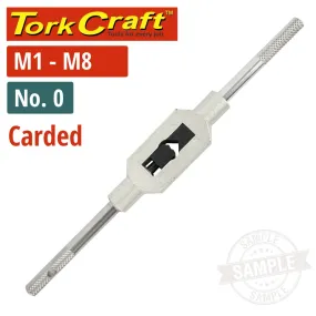 TORK CRAFT TAP WRENCH NO.0 CARD M1-8 NR9001C