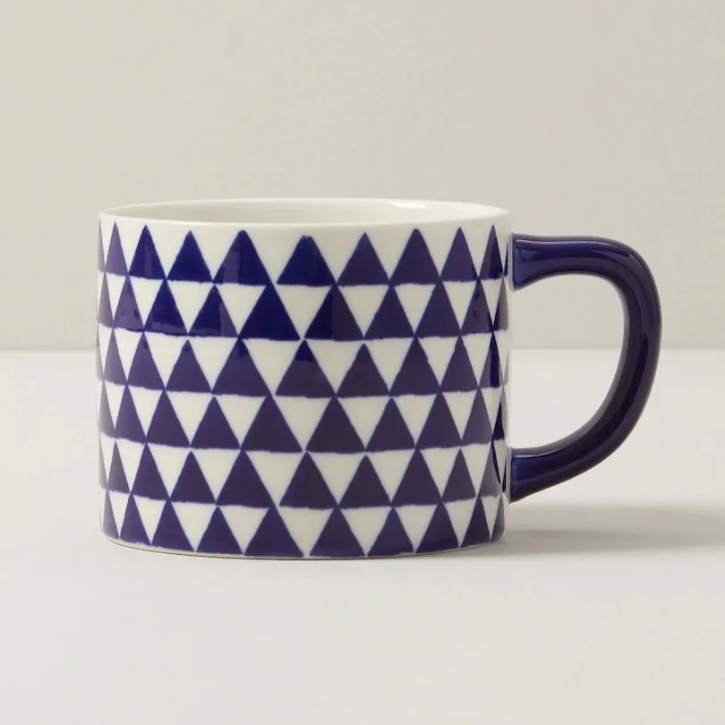 TRIANGLES MUG, BLUE