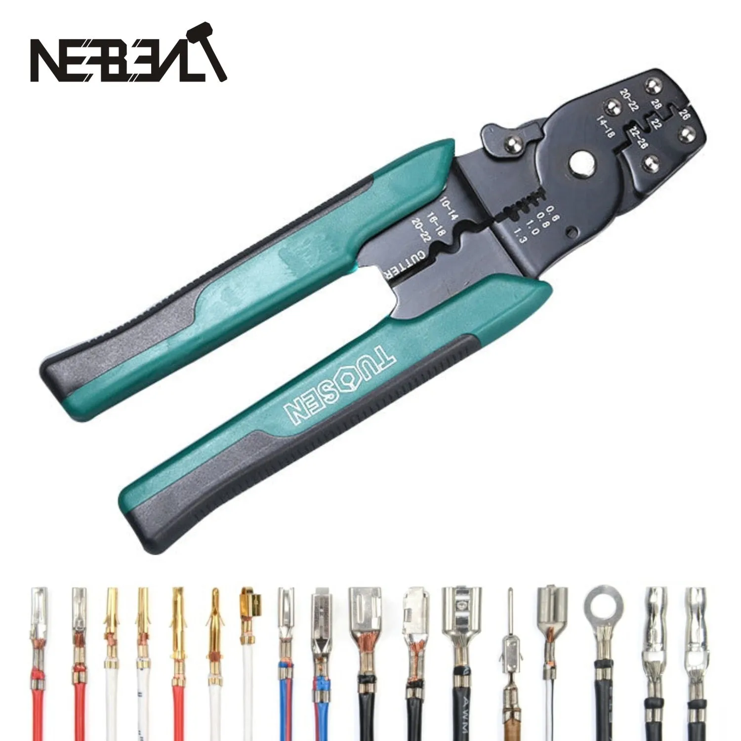 Tuosen Wire Stripper Multi-Function Pliers Terminal Manual Crimping Pliers Hardware Tool Wire Stripper Multi Specifit