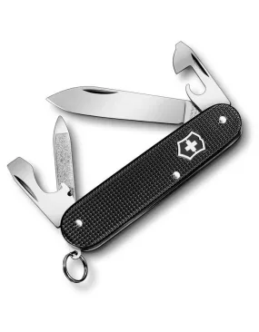 Victorinox Swiss Army Cadet - Black Alox&#44; Ribbed - 9 Tools - Engravable