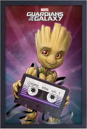 Wall Art Marvel Guardians of the Galaxy Baby Groot 12" x 18" Framed Poster Print