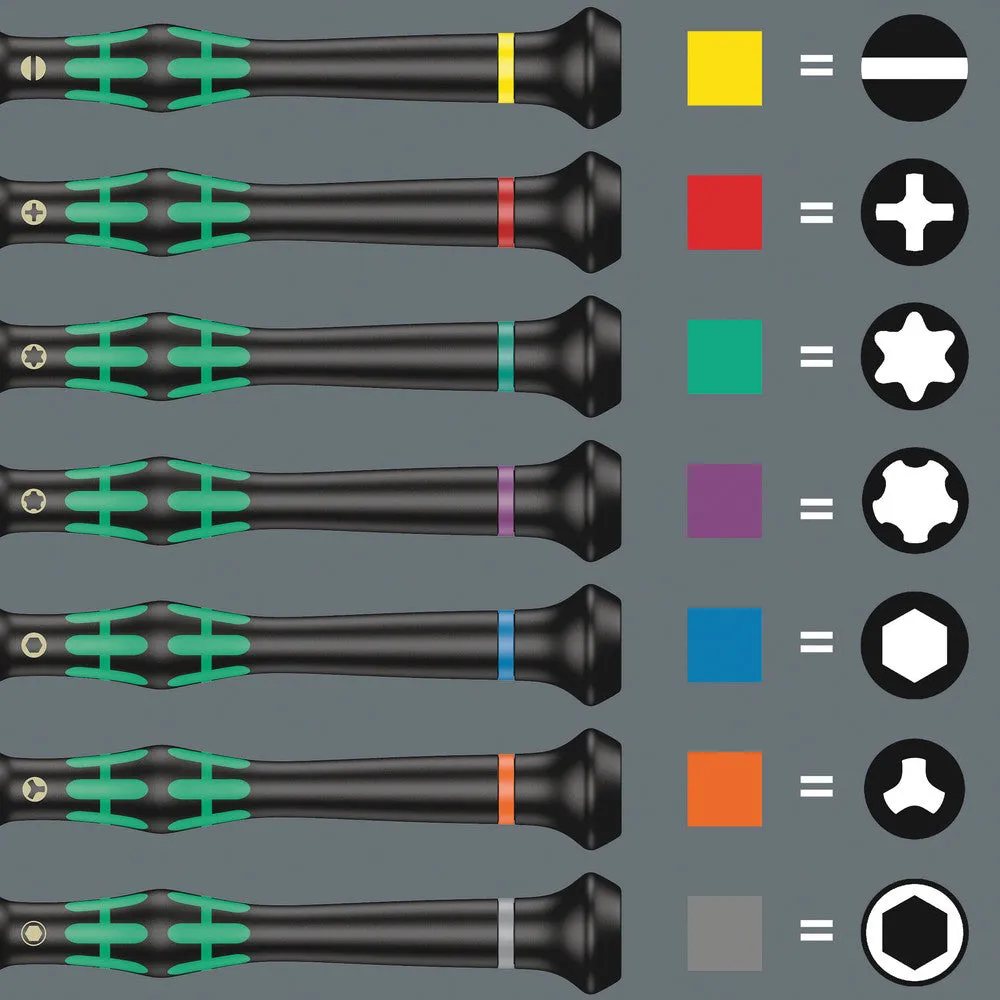 Wera 073675 12pc Kraftform Micro 12 Universal 1 screwdriver Set for electronic applications