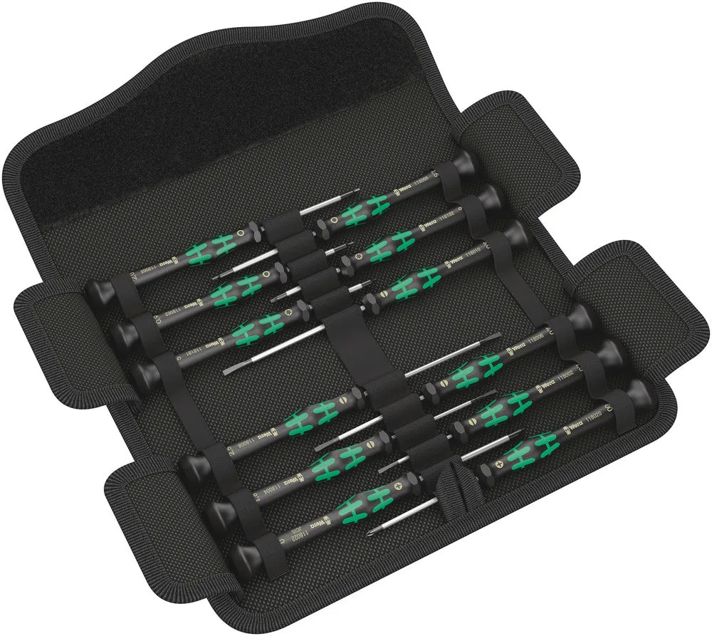 Wera 073675 12pc Kraftform Micro 12 Universal 1 screwdriver Set for electronic applications