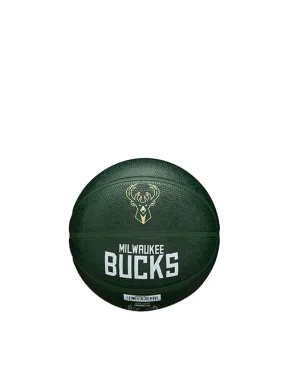 Wilson Forge Print Green Milwaukee Bucks Mini Basketball