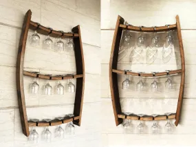 Wine Barrel Trio Glass Display