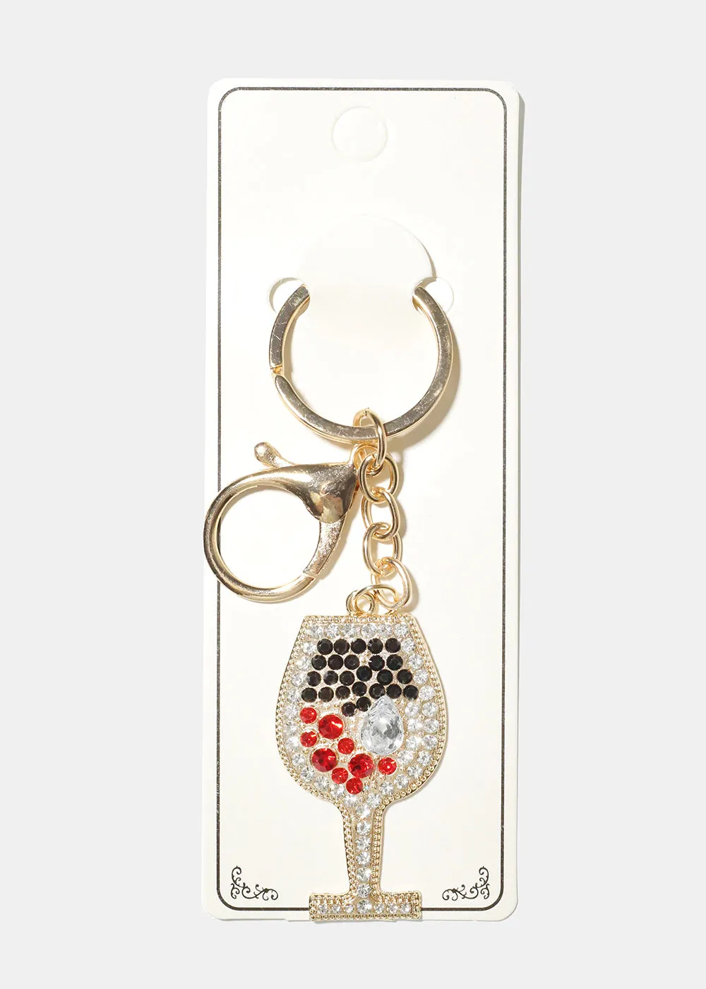 Wine Glass Keychain