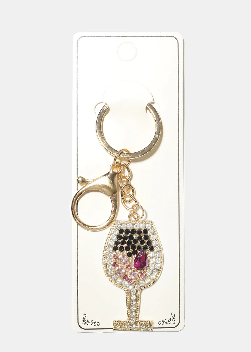 Wine Glass Keychain