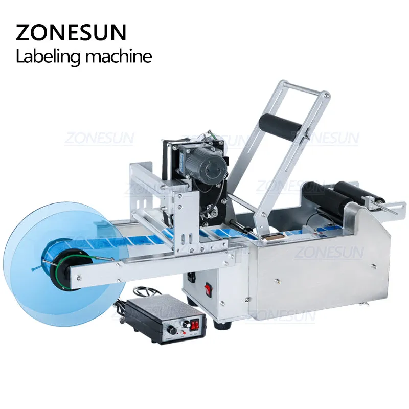 ZONESUN Labeling Machine for Transparent Sticker With Date Printer Printing Labeling Machine