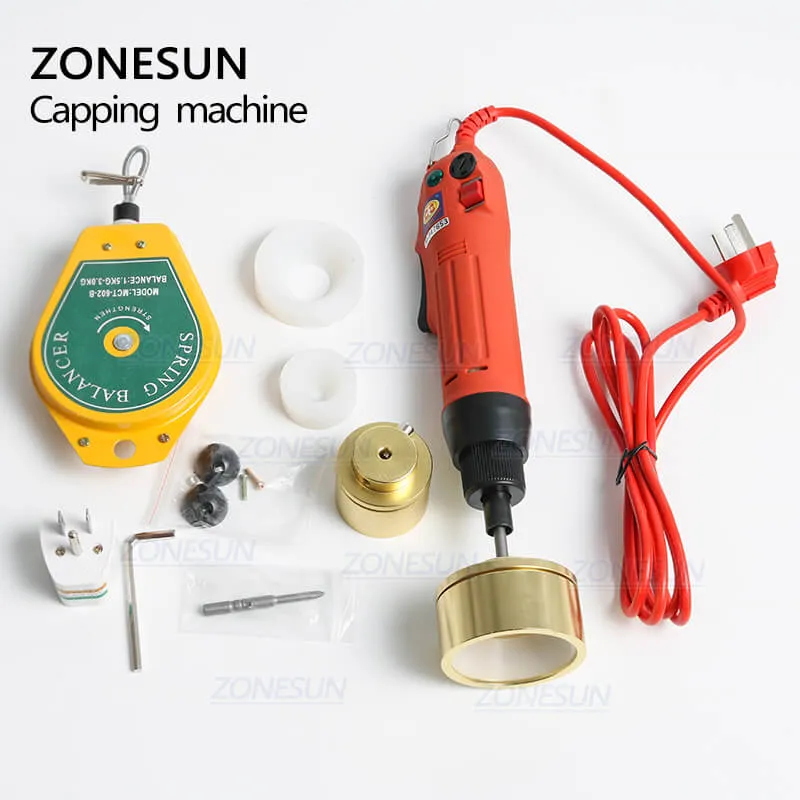 ZONESUN Portable Automatic Electric Bottle Capping Machine Electric Cap Sealing