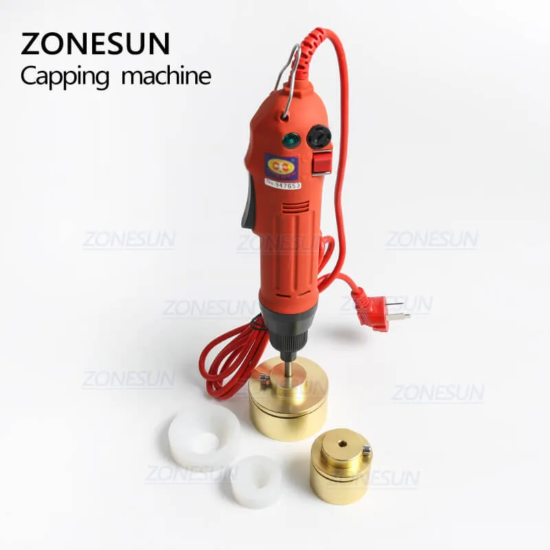 ZONESUN Portable Automatic Electric Bottle Capping Machine Electric Cap Sealing