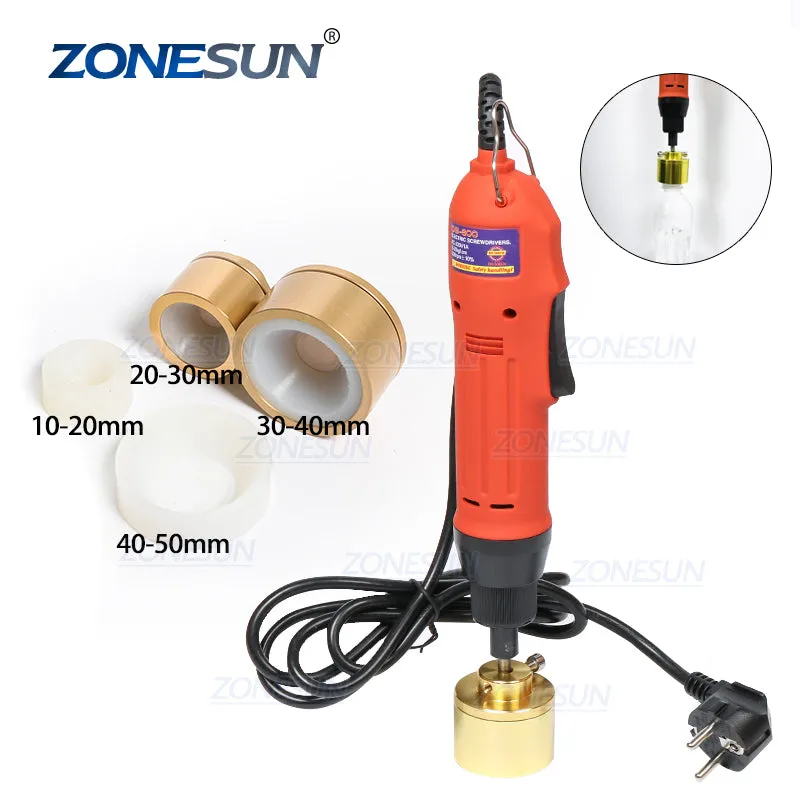 ZONESUN Portable Automatic Electric Bottle Capping Machine Electric Cap Sealing