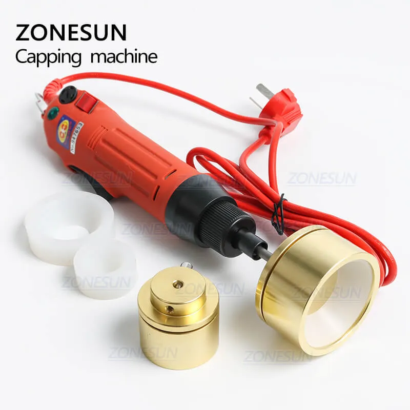 ZONESUN Portable Automatic Electric Bottle Capping Machine Electric Cap Sealing